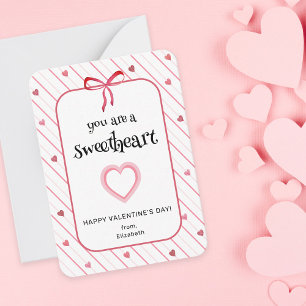 You Are A Sweetheart Classroom Valentine Card