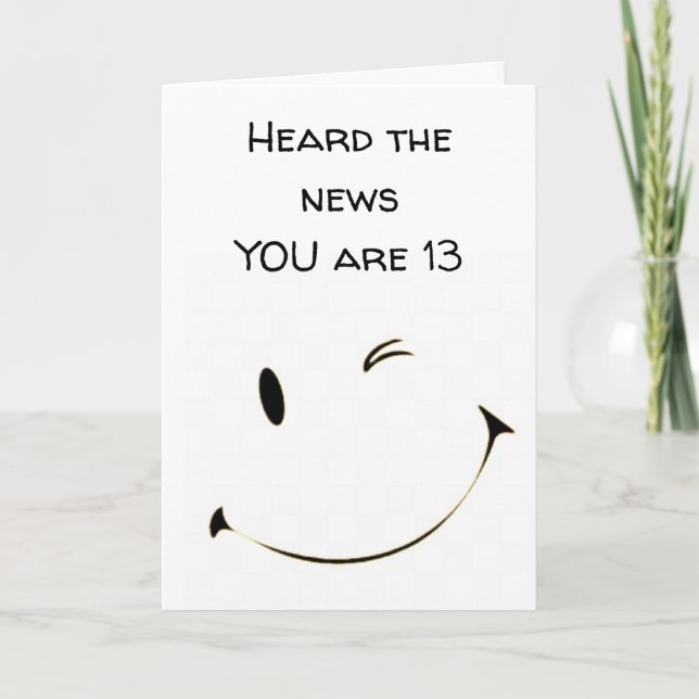 YOU ARE A ***TEENAGER*** HAPPY BIRTHDAY CARD (Front)