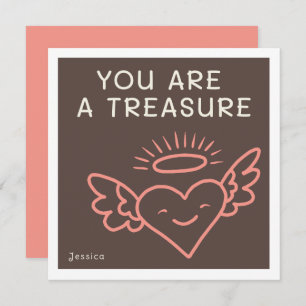 You Are a Treasure Chocolate Valentine Holiday Card