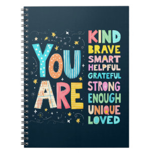 You Are Affirmations Bright Hand Lettering Notebook