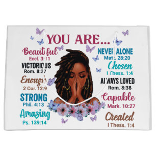 You Are African Melanin Black Woman SIsta Large Gift Bag