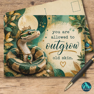 You Are Allowed to Outgrow Old Skin Inspirational Postcard