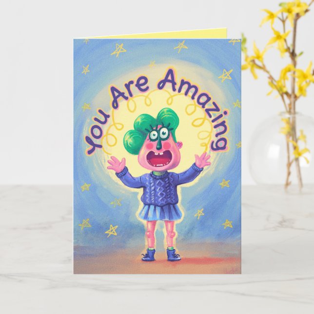 You Are Amazing Card (Yellow Flower)