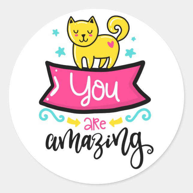 You are Amazing Kitty Cat Sticker Set (Front)