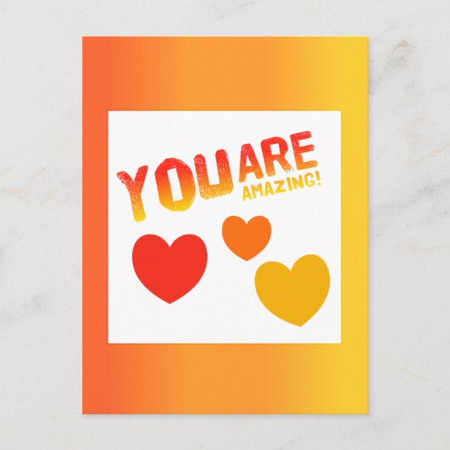 You Are Amazing Magnet Postcard (Front)