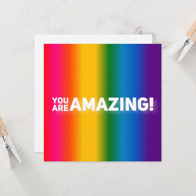 You Are Amazing! notecard (Front/Back In Situ)