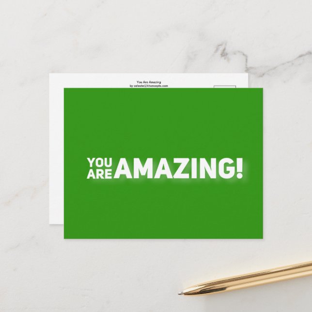 You are amazing!  postcard (Front/Back In Situ)