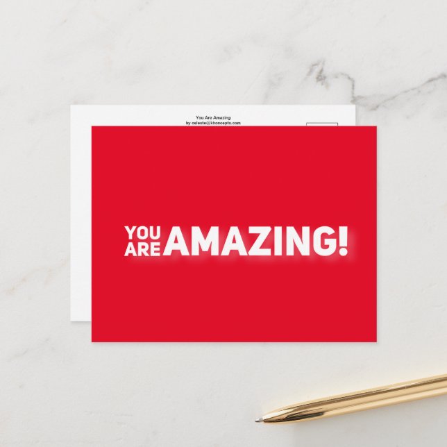 You are amazing!  postcard (Front/Back In Situ)