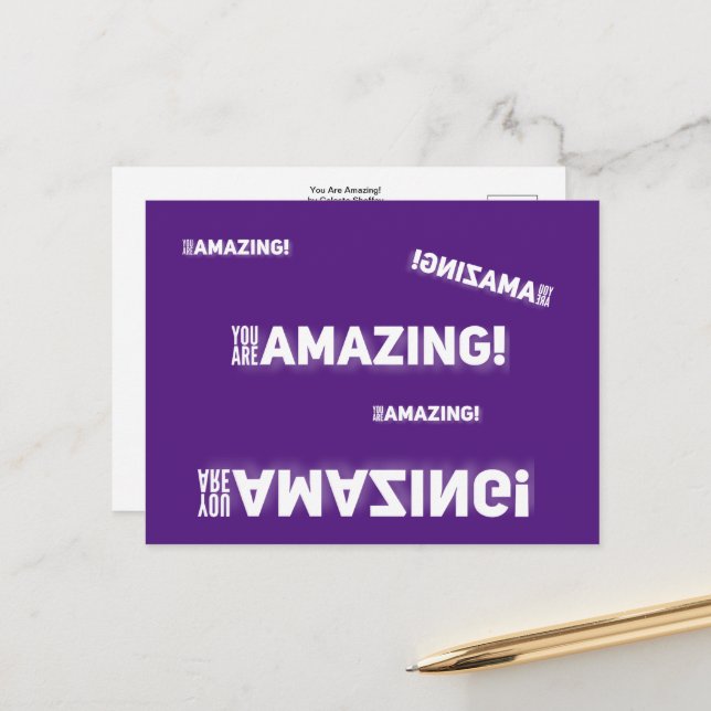 You are amazing!  postcard (Front/Back In Situ)