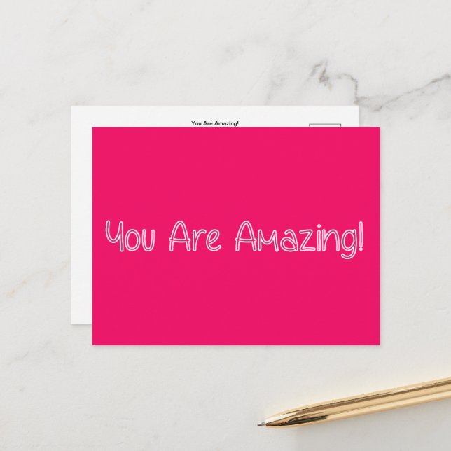 You Are Amazing! Postcard (Front/Back In Situ)