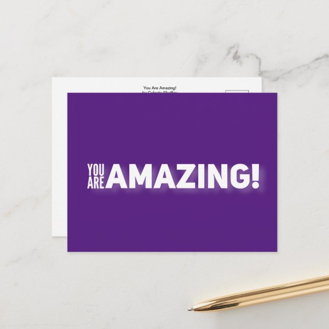 You are amazing!  postcard (Front/Back In Situ)