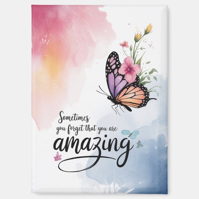 You Are Amazing Reminder - Inspirational Quote Magnet (Front)
