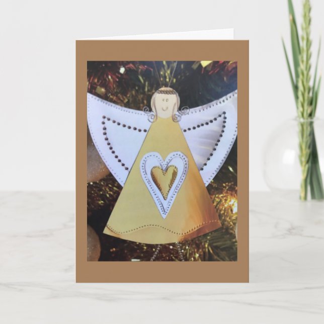 YOU ARE AN "ANGEL"  ****MOM**** AT CHRISTMAS HOLIDAY CARD (Front)