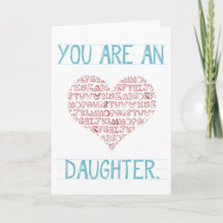 'You are an awesome daughter' Valentine Holiday Card