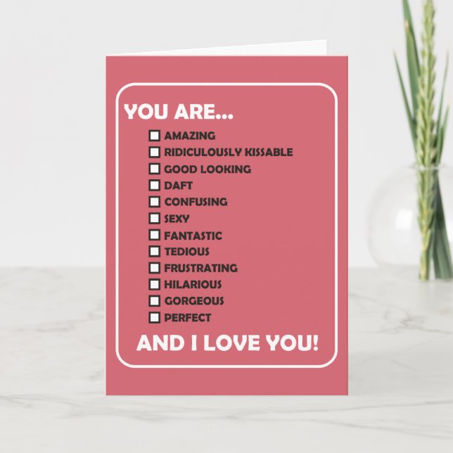 You Are...  And I Love You Holiday Card (Front)