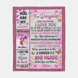 You are and Straighten your crown - For daughter  Fleece Blanket