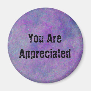 You Are Appreciated Abstract Purple Work Employee Magnet