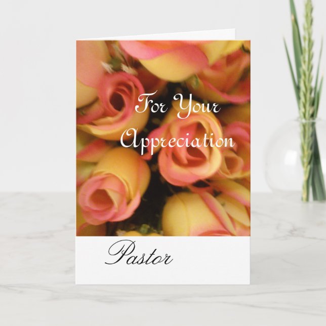 You Are Appreciated Pastor Thank You Card (Front)