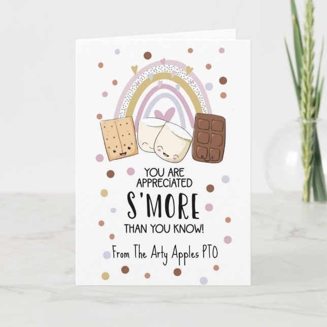 you are appreciated s'more than you know volunteer card (Front)