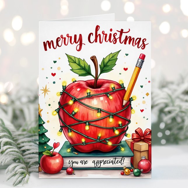You Are Appreciated Teacher Christmas Card (Creator Uploaded)