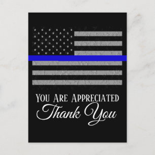 YOU ARE APPRECIATED THANK YOU POLICE POSTCARD