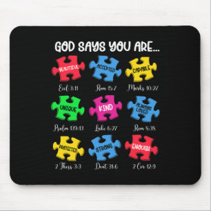 You Are Autism Awareness Puzzle Bible Verses Chris Mouse Pad