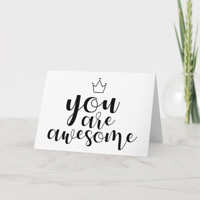 You are Awesome Encouragement Inspirational Art Holiday Card (Front)