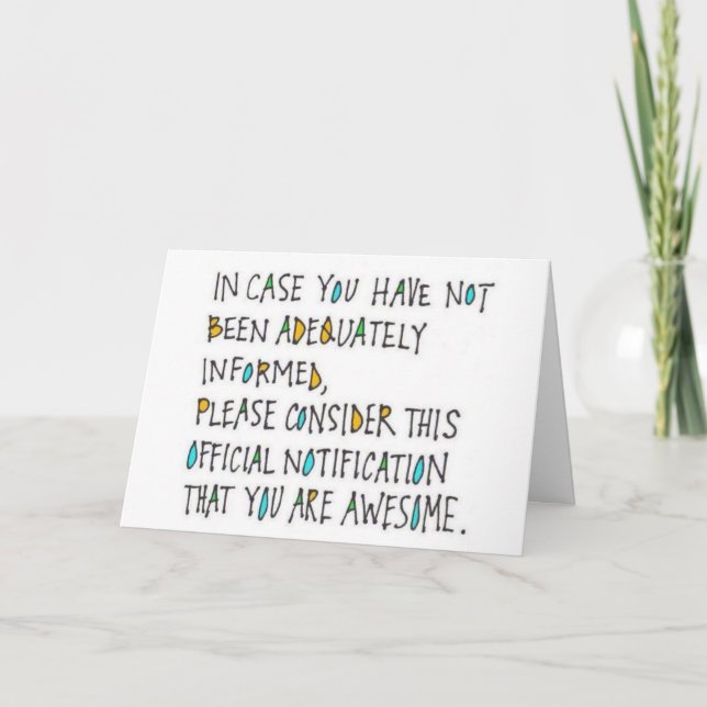 *****YOU***** are ***AWESOME*** Holiday Card (Front)