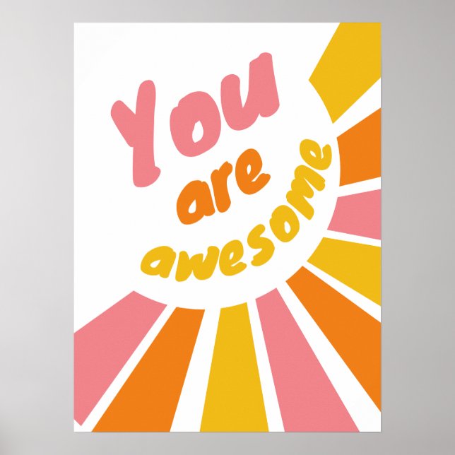 You are awesome positive affirmation poster (Front)