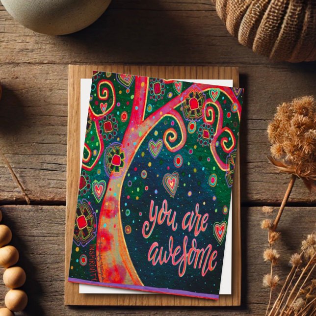 You are Awesome Whimsical Tree Card (Creator Uploaded)