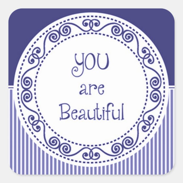 You are Beautiful Blue Stickers (Front)