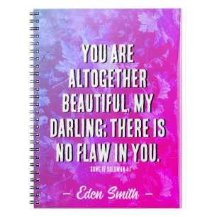 You Are Beautiful - Custom Journal Bible Verse