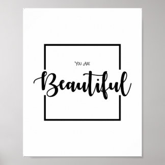 You Are Beautiful, Girl Quotes, wall decor