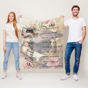 You are beautiful graduation personalized fleece blanket