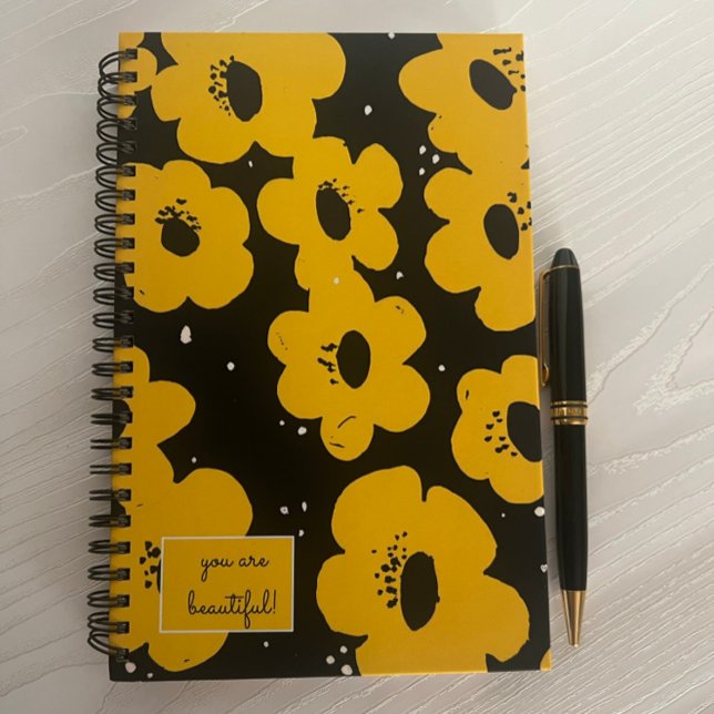 You Are Beautiful MCM Floral Yellow Notebook (Creator Uploaded)