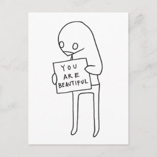 you are beautiful postcard