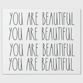 You Are Beautiful Rae Dunn Inspired Wrapping Paper