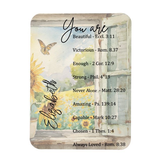 You are: Beautiful, scriptures personalised Magnet (Vertical)
