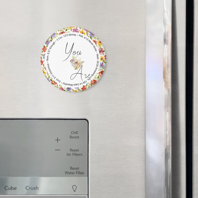 You are beautiful scriptures spring floral magnet (In Situ (Fridge))