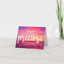 You are Beautiful Spanish Notecard w. Envelope