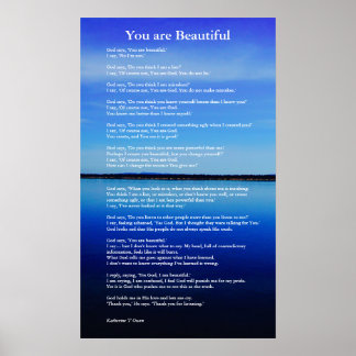 You are beautiful, spiritual poem about god's love poster