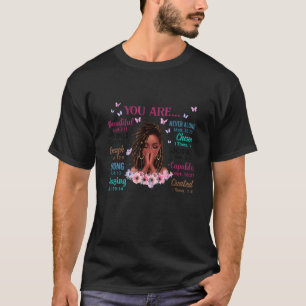 You Are Beautiful Strong Enough Santa Black Women  T-Shirt