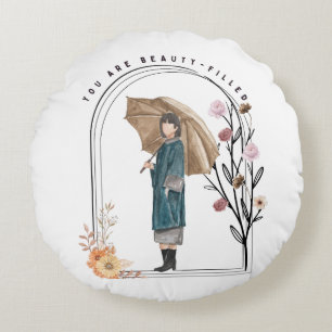 You Are Beauty-Filled Round Cushion