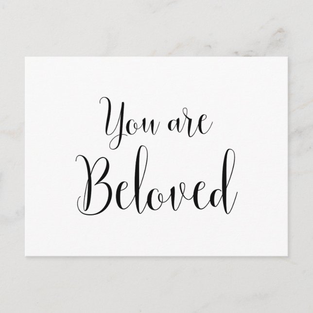 You are Beloved, Inspiring Message Postcard (Front)