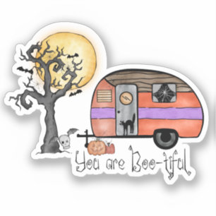 You Are Boo-tiful – Camper Van with Spooky Tree
