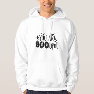 You Are Bootiful Halloween Clever Black Typography Hoodie