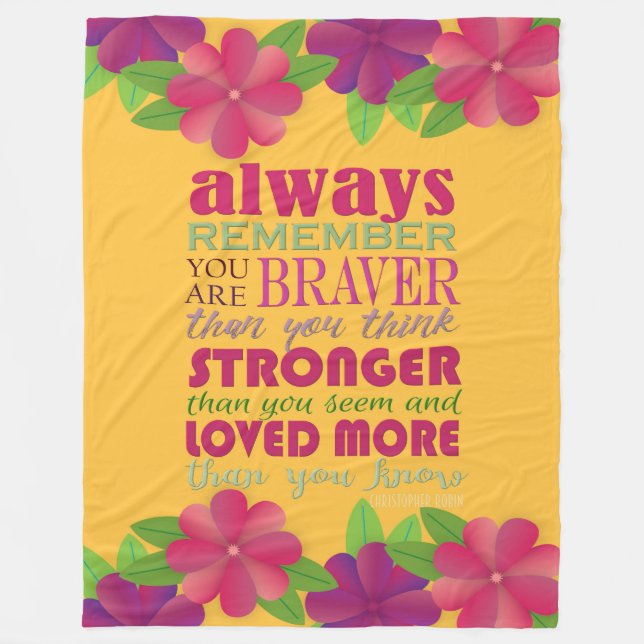 You are Brave Fleece Blanket (Front)