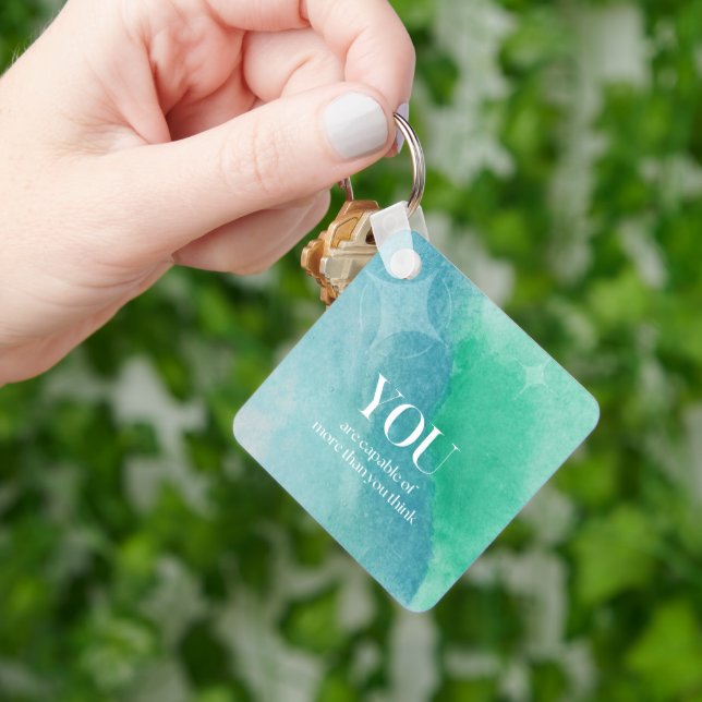 You are Capable Inspirational Quote Key Ring (Hand)