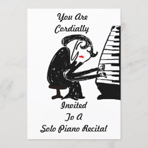 You Are Cordially Invited To A Solo piano Recital Invitation