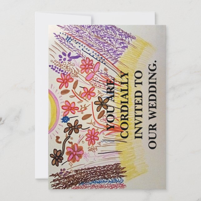 YOU ARE CORDIALLY INVITED TO OUR WEDDING. INVITATION (Front)